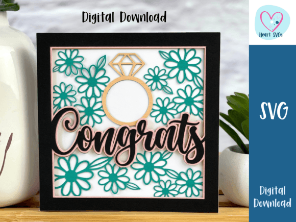 Download Engagement Card Daisies SVG - Engagement Collection