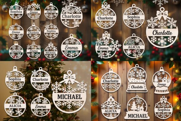 Download Laser Cut Christmas Ornaments SVG Bundle - Ornament Collection