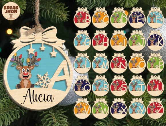 Download Reindeer Alphabet Ornament Svg - Premium Resources