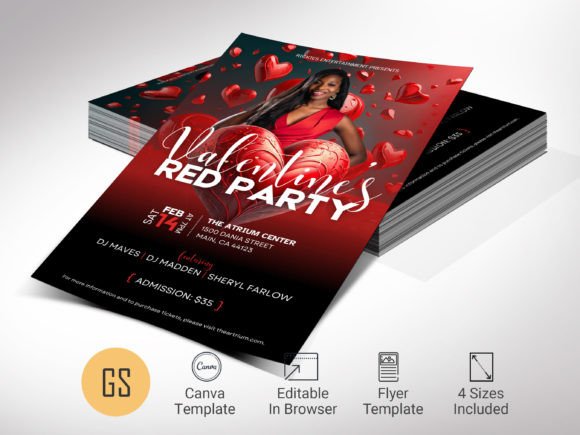 Download Valentine's Day Event Flyer Template - Valentine Collection