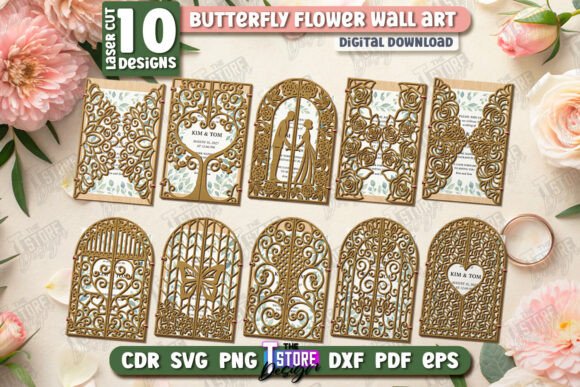 Download Wedding Invitation Laser Cut Bundle |CNC - Wedding Collection