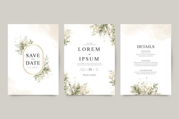 Download Wedding Invitation Template Set - Wedding Collection