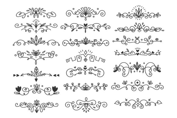 Download Hand Drawn Flourishes Divider - Flourishes Collection