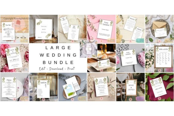 Download Large Wedding Invitation Set Templates - Wedding Collection