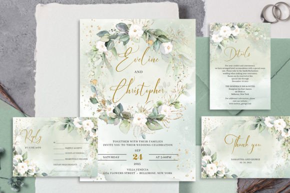 Download Boho Watercolor Greenery Wedding Invite - Wedding Collection