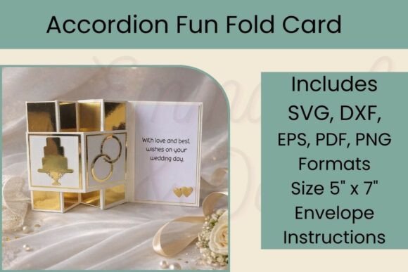 Download 5x7 Wedding Card Accordion SVG - Wedding Collection